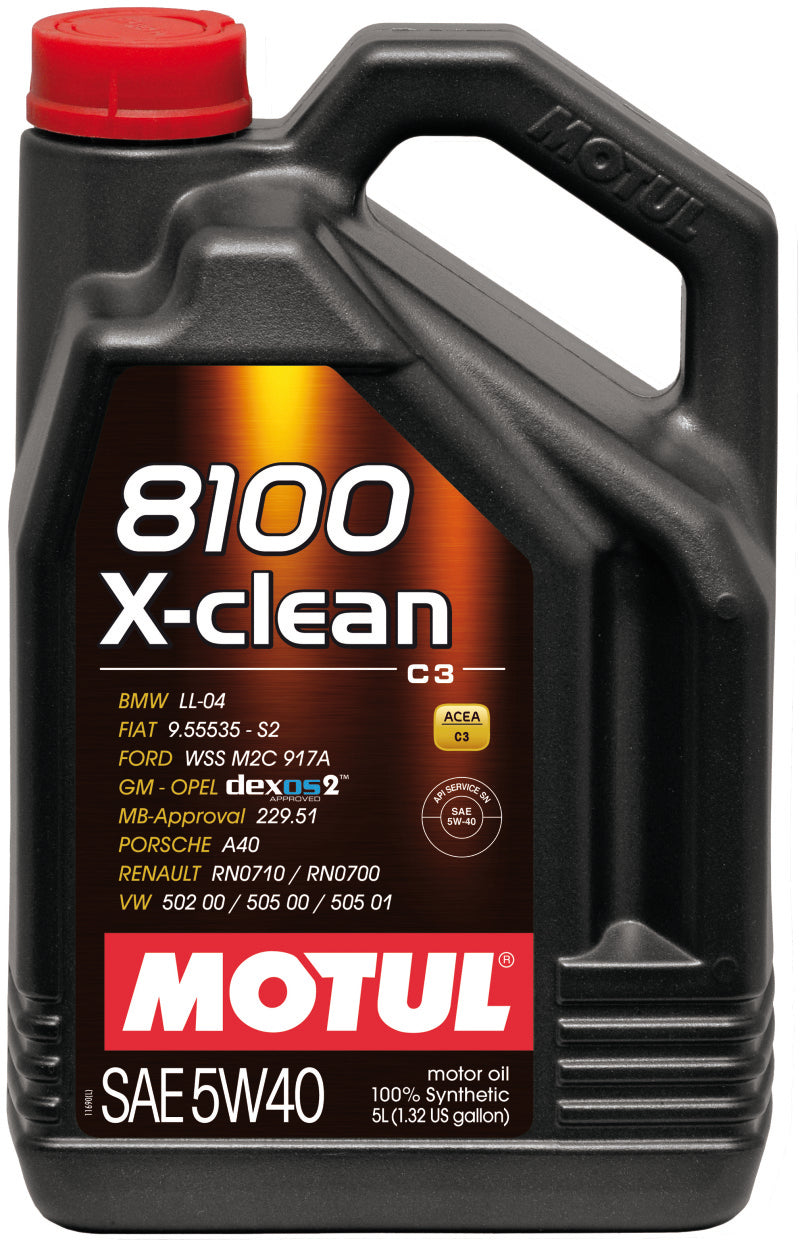 8100 X-CLEAN C3 5W40 Synthetic Engine Oil (5L) - Motul 102051