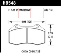 Hawk DTC - 60 Race Front Brake Pads - ND MX - 5 (16+ w. Brembo) - Brake Pads - Racing - Hawk Performance at Garage 56 Engineering