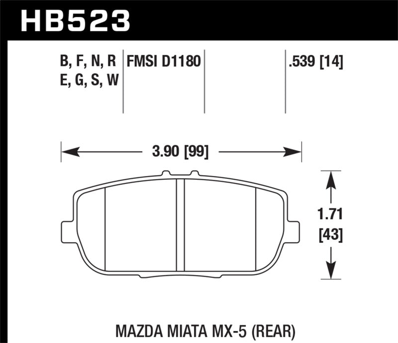 Hawk HPS Street Rear Brake Pads - NC MX - 5 (06 - 15) - Brake Pads - Performance - Hawk Performance at Garage 56 Engineering