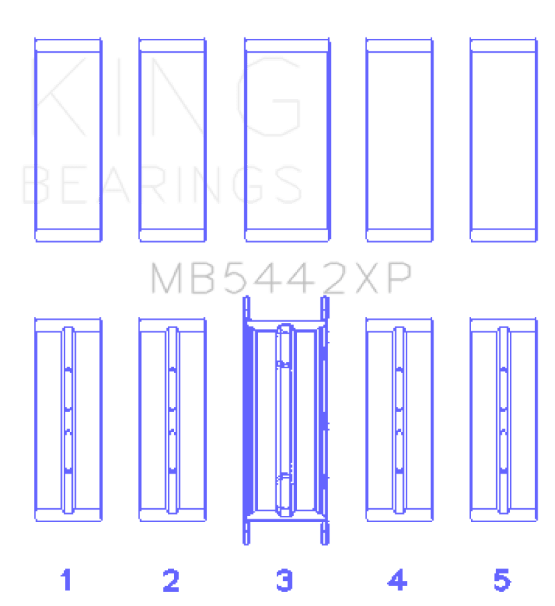 King High Performance Main Bearing Set [Size 0.25] - NC MX - 5 (06 - 15) - Bearings - King Engine Bearings at Garage 56 Engineering