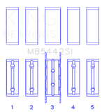 King Silicon Bi - Metal Aluminum Main Bearing Set (Size 0.50) - NC MX - 5 (06 - 15) - Bearings - King Engine Bearings at Garage 56 Engineering
