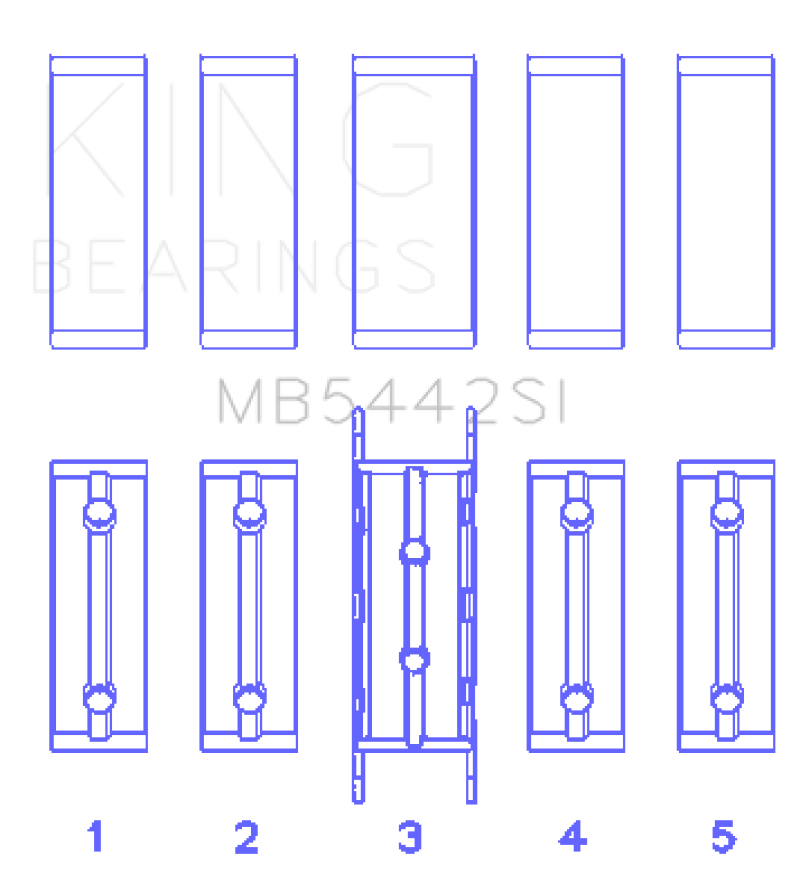 King Silicon Bi - Metal Aluminum Main Bearing Set (Size STD) - NC MX - 5 (06 - 15) - Bearings - King Engine Bearings at Garage 56 Engineering