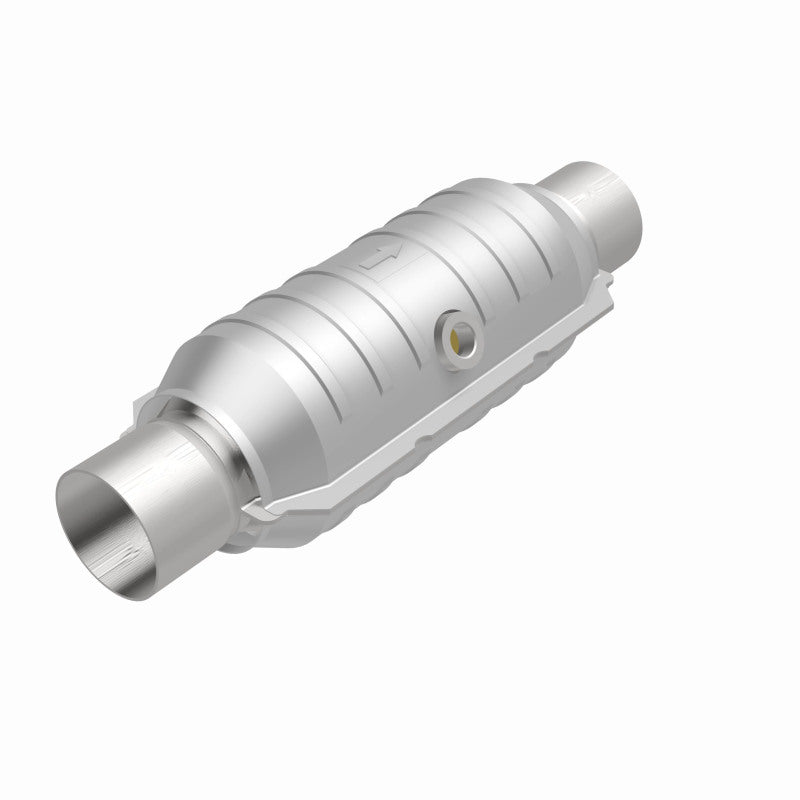MagnaFlow Universal 2.25 - Inch Inlet/Outlet Center/Center Round Catalytic Converter – 11 - Inch Body x 5.125 - Inch Width x 15 - Inch Overall Length - Catalytic Converter Universal - Magnaflow at Garage 56 Engineering