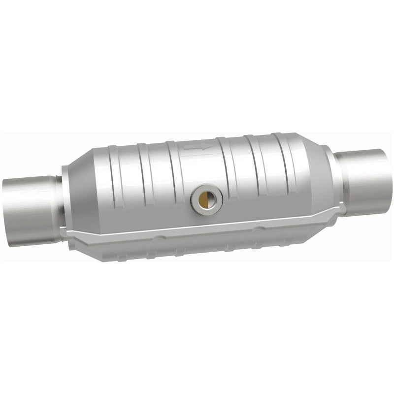 MagnaFlow Universal 2.25 - Inch Inlet/Outlet Center/Center Round Catalytic Converter – 11 - Inch Body x 5.125 - Inch Width x 15 - Inch Overall Length - Catalytic Converter Universal - Magnaflow at Garage 56 Engineering