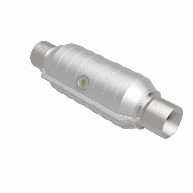 MagnaFlow Universal 2.25 - Inch Inlet/Outlet Center/Center Round Catalytic Converter – 11 - Inch Body x 5.125 - Inch Width x 15 - Inch Overall Length - Catalytic Converter Universal - Magnaflow at Garage 56 Engineering