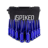 Mishimoto Steel Spiked Lug Nuts M12x1.5 20pc Set - Blue - Lug Nuts - Mishimoto at Garage 56 Engineering