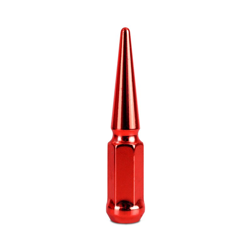 Mishimoto Steel Spiked Lug Nuts M12x1.5 20pc Set - Red - Lug Nuts - Mishimoto at Garage 56 Engineering