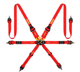 Momo Int. Camlock 6pt Clip In Restraint - Red - Seat Belts & Harnesses - MOMO at Garage 56 Engineering