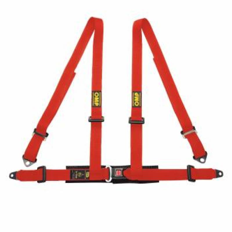 OMP 4 Point Harness - Red - Seat Belts & Harnesses - OMP at Garage 56 Engineering