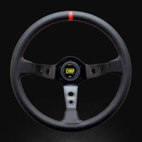 OMP Corsica Racing Steering Wheels 350mm - Black/Red - Steering Wheels - OMP at Garage 56 Engineering