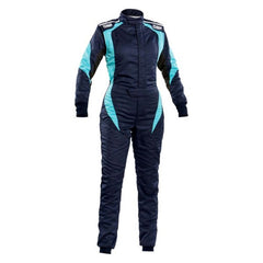 OMP First Elle Overall Navy Blue/Tiffany - Size 50 For Women - (Fia 8856 - 2018) - Racing Suits - OMP at Garage 56 Engineering