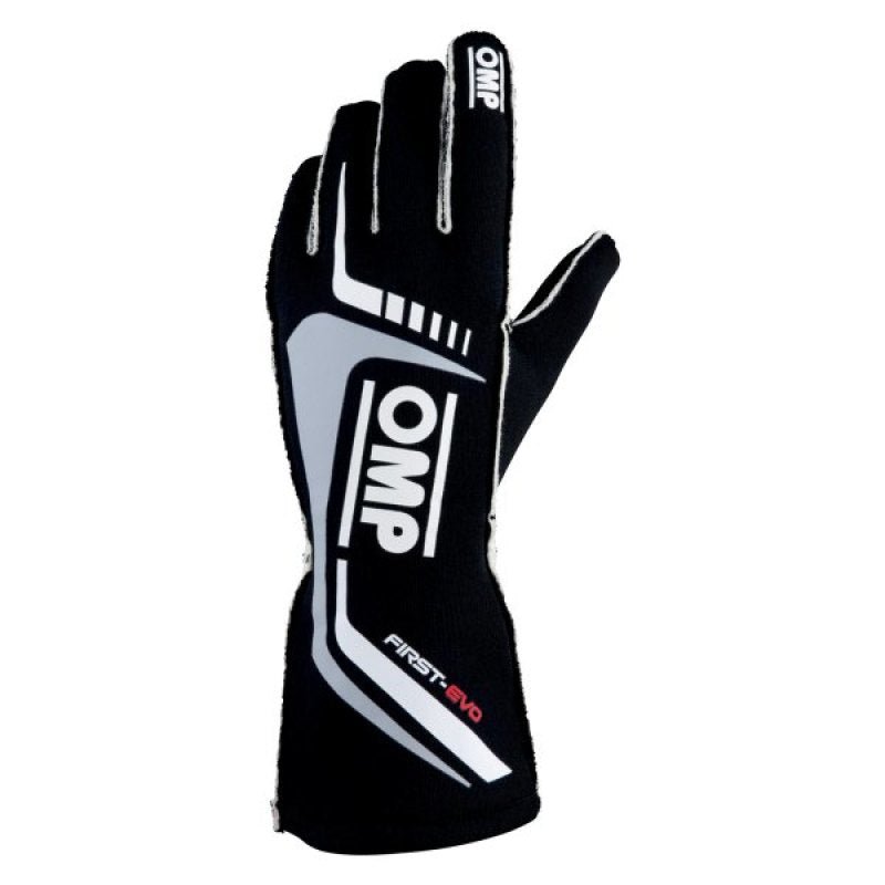 OMP First Evo Gloves Black - Size XL (Fia 8856 - 2018) - Racing Gloves - OMP at Garage 56 Engineering