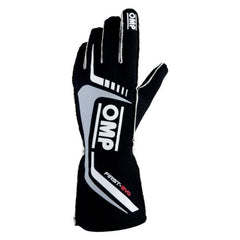 OMP First Evo Gloves Black - Size XL (Fia 8856 - 2018) - Racing Gloves - OMP at Garage 56 Engineering