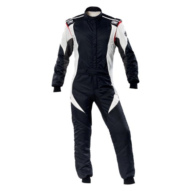 OMP First Evo Overall Black/White - Size 42 (Fia 8856 - 2018) - Racing Suits - OMP at Garage 56 Engineering
