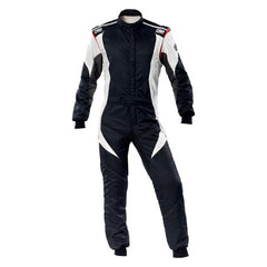 OMP First Evo Overall Black/White - Size 42 (Fia 8856 - 2018) - Racing Suits - OMP at Garage 56 Engineering