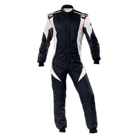 OMP First Evo Overall Black/White - Size 50 (Fia 8856 - 2018) - Racing Suits - OMP at Garage 56 Engineering