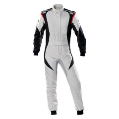 OMP First Evo Overall Silver/Black - Size 42 (Fia 8856 - 2018) - Racing Suits - OMP at Garage 56 Engineering