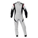 OMP First Evo Overall Silver/Black - Size 58 (Fia 8856 - 2018) - Racing Suits - OMP at Garage 56 Engineering