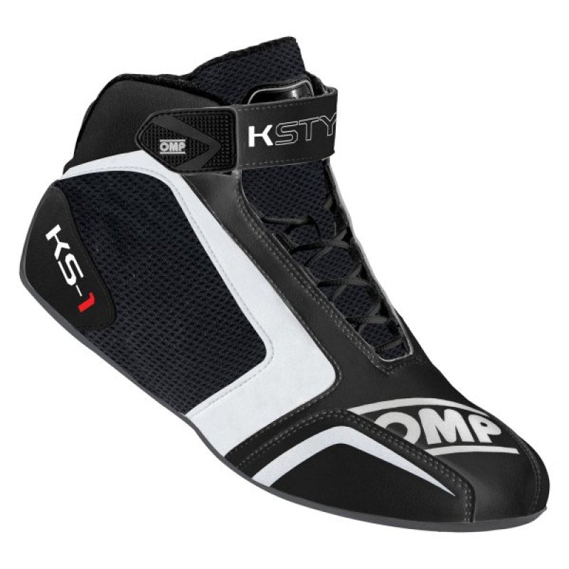 OMP KS - 1 Shoes Black/White - Size 43 - Racing Shoes - OMP at Garage 56 Engineering