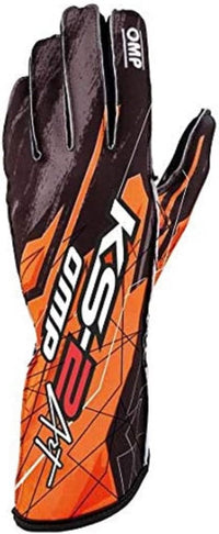 OMP KS - 2 Art Gloves Black/Orange - Size XL - Garage 56 Engineering