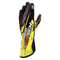 OMP KS - 2 Art Gloves Black/Yellow - Size S - Racing Gloves - OMP at Garage 56 Engineering