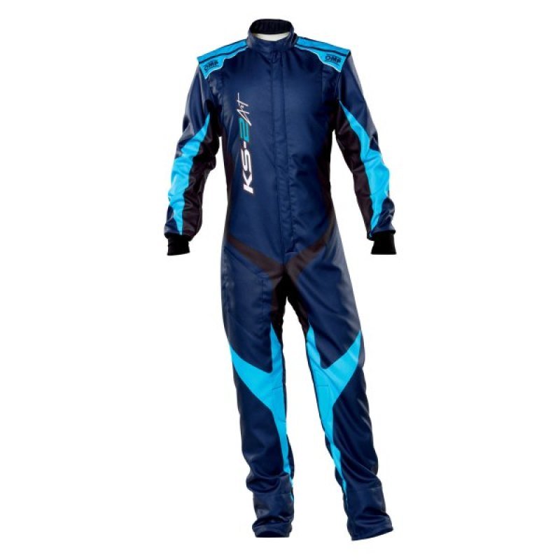 OMP KS - 2 Art Suit Navy Blue/Cyan - Size 44 - Racing Jackets - OMP at Garage 56 Engineering