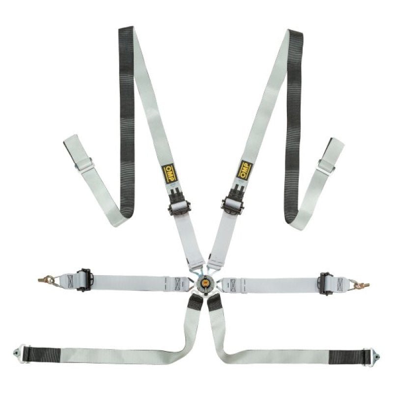 OMP One - D 2 Pull Up Harness - Grey - Seat Belts & Harnesses - OMP at Garage 56 Engineering