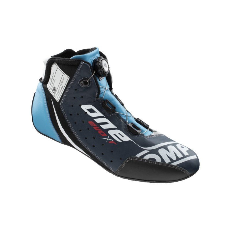 OMP One Evo X R Shoes Blue/Silver/Cyan - Size 37 (Fia 8856 - 2018) - Garage 56 Engineering