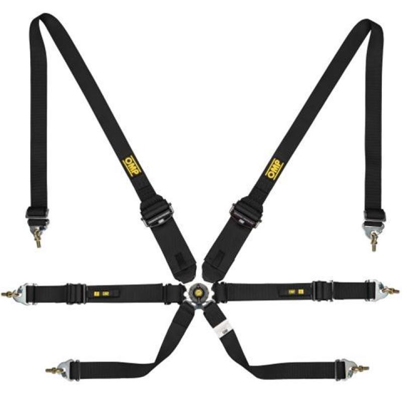 OMP Safety Harness One 2In Convertible Black Pull Up Conv Pull Down - (Fia 8853 - 2016) - Seat Belts & Harnesses - OMP at Garage 56 Engineering