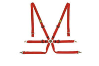 OMP Safety Harness One 2In Pull Down - Red (Fia 8853 - 2016) - Seat Belts & Harnesses - OMP at Garage 56 Engineering