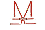 OMP Safety Harness One 2In Pull Down - Red (Fia 8853 - 2016) - Seat Belts & Harnesses - OMP at Garage 56 Engineering