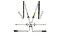 OMP Safety Harness One - D 2In Pull Down - Black/White (Fia 8853 - 2016) - Seat Belts & Harnesses - OMP at Garage 56 Engineering