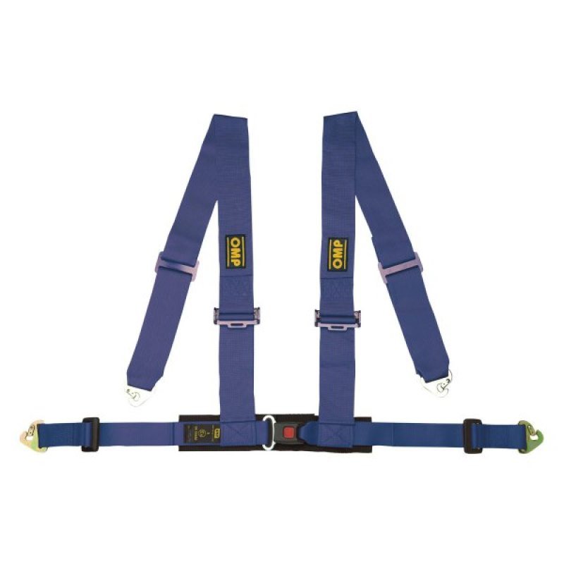 OMP Seat Belts Ece Homologated 4 Point Harness - Blue - Seat Belts & Harnesses - OMP at Garage 56 Engineering