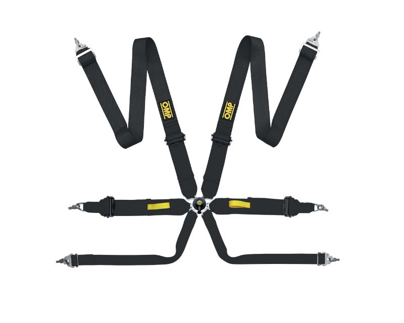 OMP Tecnica 3 Safety Harness Black - Seat Belts & Harnesses - OMP at Garage 56 Engineering