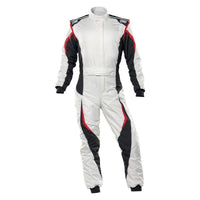 OMP Tecnica Evo Overall My21 White/Ant - Size52 (Fia 8856 - 2018) - Racing Suits - OMP at Garage 56 Engineering