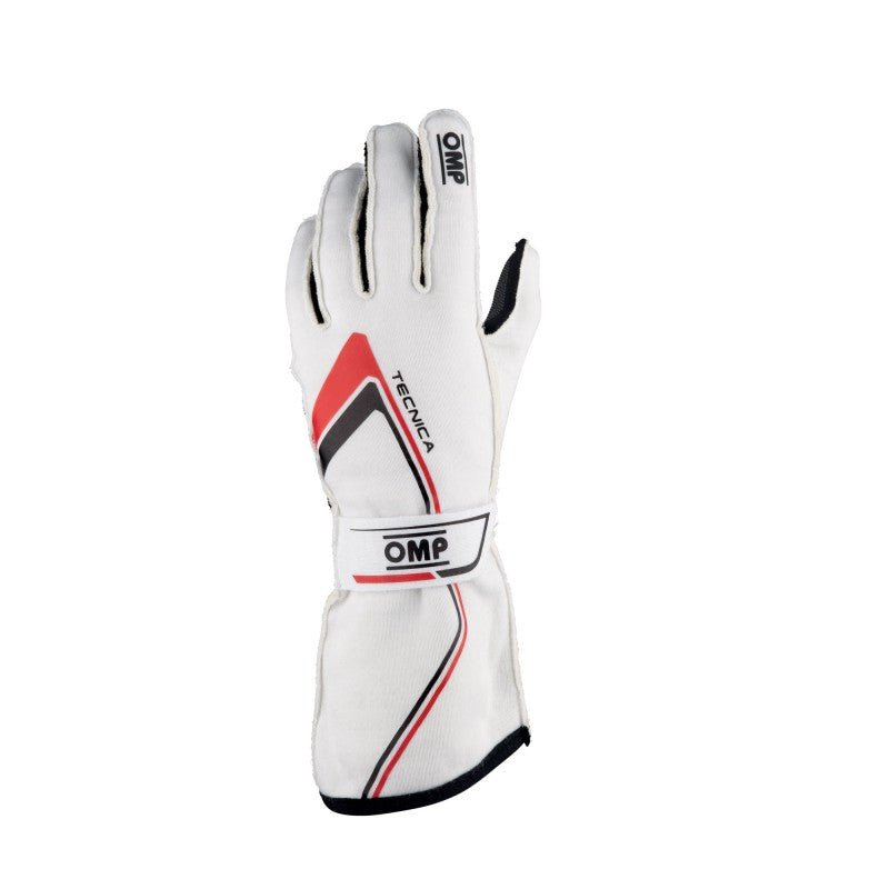 OMP Tecnica Gloves My2021 White - Size L (Fia 8856 - 2018) - Racing Gloves - OMP at Garage 56 Engineering