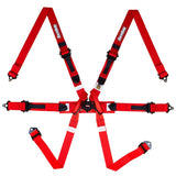 RaceQuip Red FIA 6pt Pull Up Lap FHR Formula Sub - Seat Belts & Harnesses - Racequip at Garage 56 Engineering