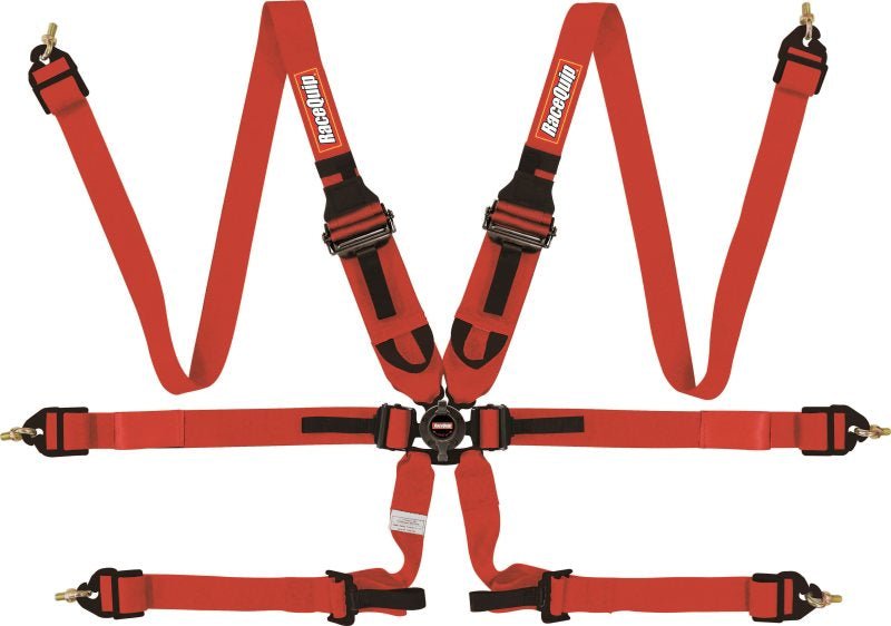 RaceQuip Red FIA CAMLOCK 6pt 2in Pull Down Lap FHR - Seat Belts & Harnesses - Racequip at Garage 56 Engineering