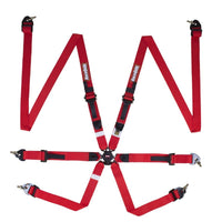 RaceQuip Red FIA CAMLOCK 6pt 2in Pull Up Lap FHR - Seat Belts & Harnesses - Racequip at Garage 56 Engineering