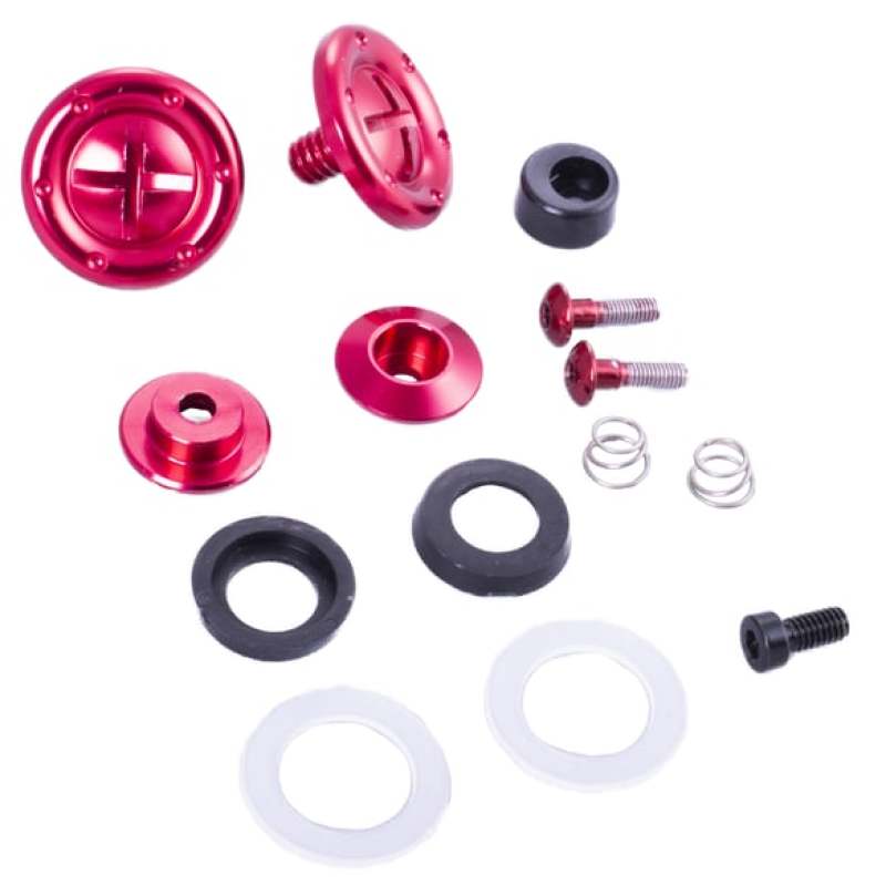 RaceQuip Red Hardware Pivot Kit for Face Shield Fits PRO & VESTA Model Helmets - Hardware Kits - Other - Racequip at Garage 56 Engineering