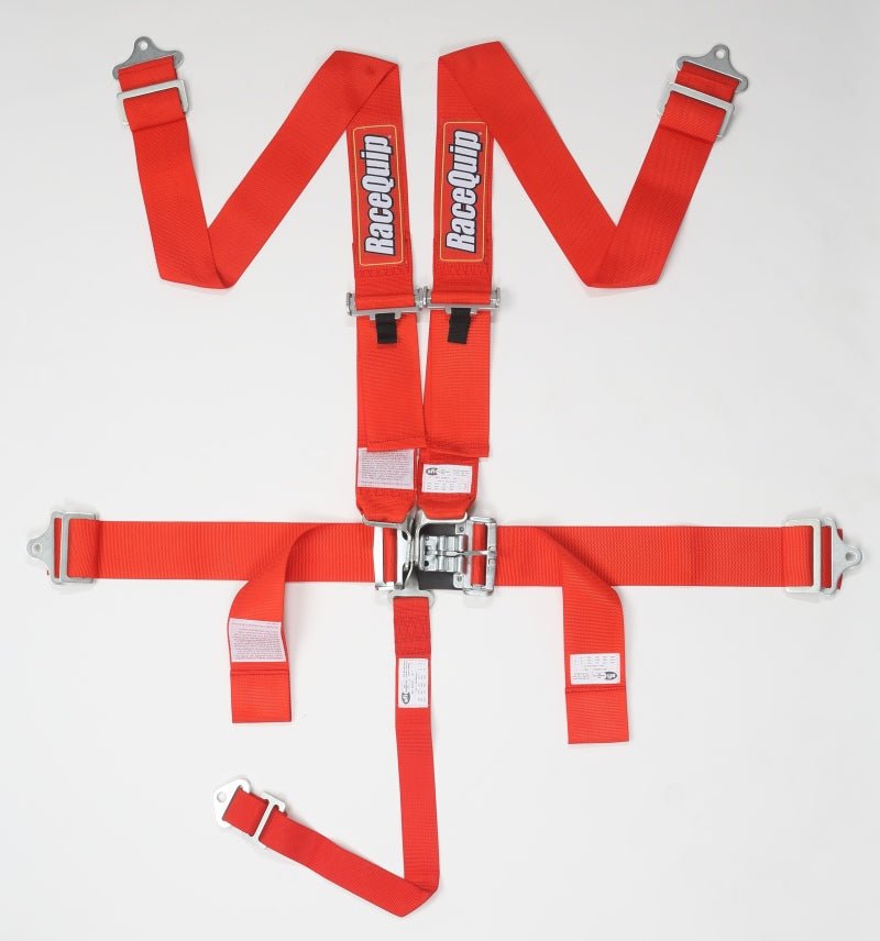 RaceQuip Red L & L 5pt Seat Belt - Seat Belts & Harnesses - Racequip at Garage 56 Engineering
