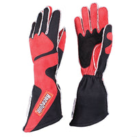 RaceQuip SFI - 5 Red/Black Medium Outseam Angle Cut Glove - Racing Gloves - Racequip at Garage 56 Engineering