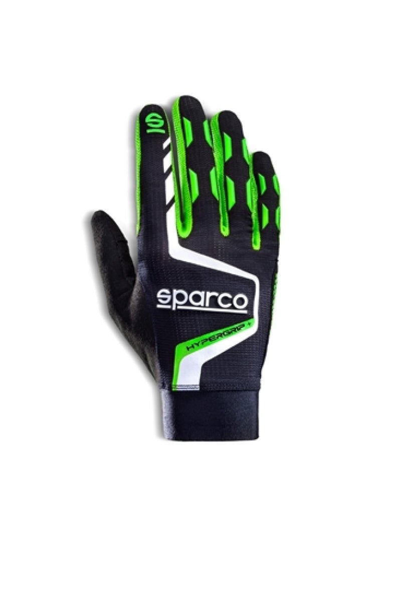 Sparco Gloves Hypergrip+ 08 Black/Green - Racing Gloves - SPARCO at Garage 56 Engineering