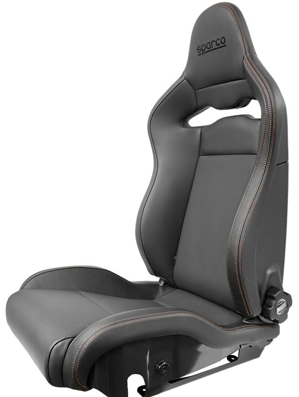Sparco Seat SPX Special Edition Black/Red w/ Matte Carbon Shell - Right - Reclineable Seats - SPARCO at Garage 56 Engineering