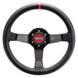 Sparco Steering Wheel R330 Champion Black Leather / Red Stiching - Steering Wheels - SPARCO at Garage 56 Engineering