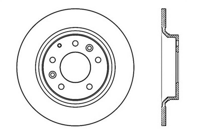 StopTech Drilled Right Rear Rotor - NC MX - 5 (06 - 15) - Brake Rotors - Drilled - Stoptech at Garage 56 Engineering