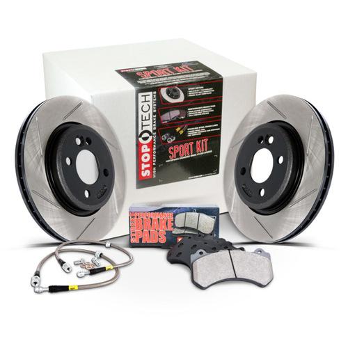 StopTech Frontr Sport Axle Pack inc. Pads, Slotted Rotors & SS Lines - NC MX - 5 (06 - 15) - Brake Rotors - Slotted - Stoptech at Garage 56 Engineering