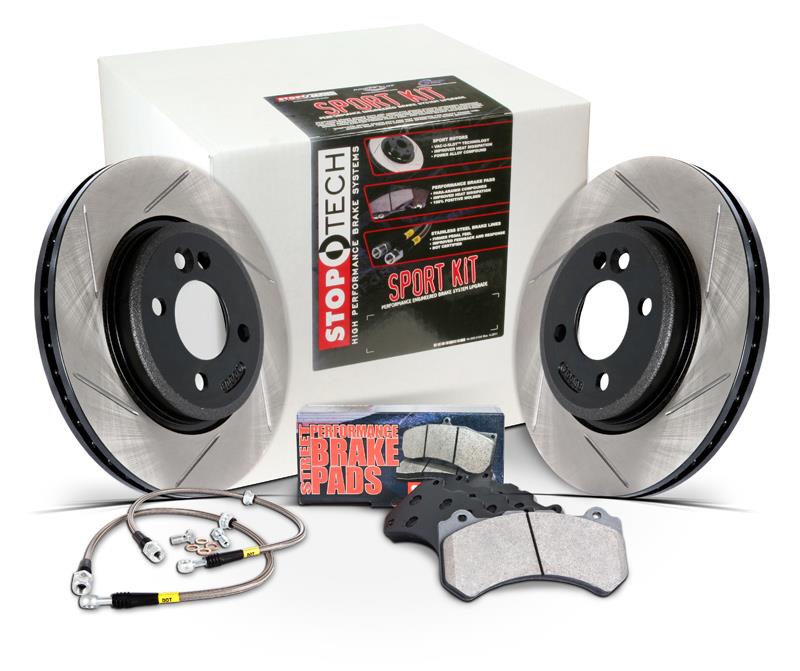StopTech Rear Sport Axle Pack inc. Pads, Slotted Rotors & SS Lines - NC MX - 5 (06 - 15) - Brake Rotors - Slotted - Stoptech at Garage 56 Engineering