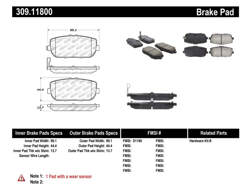 StopTech ST Sport Rear Brake Pads - NC MX - 5 (06 - 15) - Brake Pads - Performance - Stoptech at Garage 56 Engineering