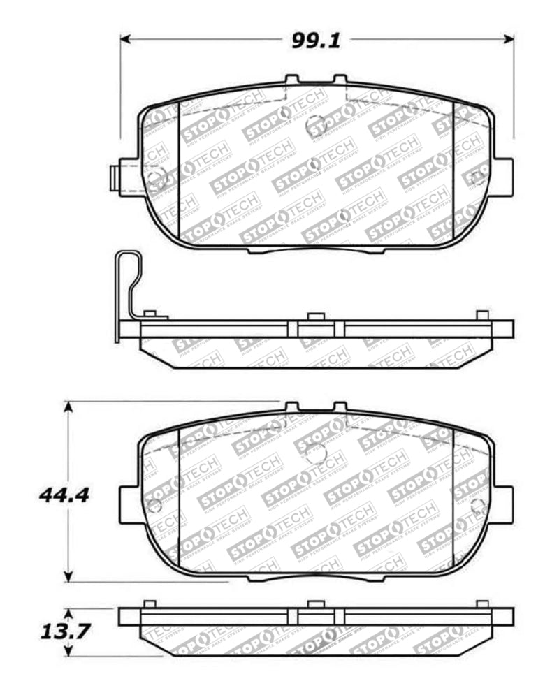 StopTech ST Sport Rear Brake Pads - NC MX - 5 (06 - 15) - Brake Pads - Performance - Stoptech at Garage 56 Engineering